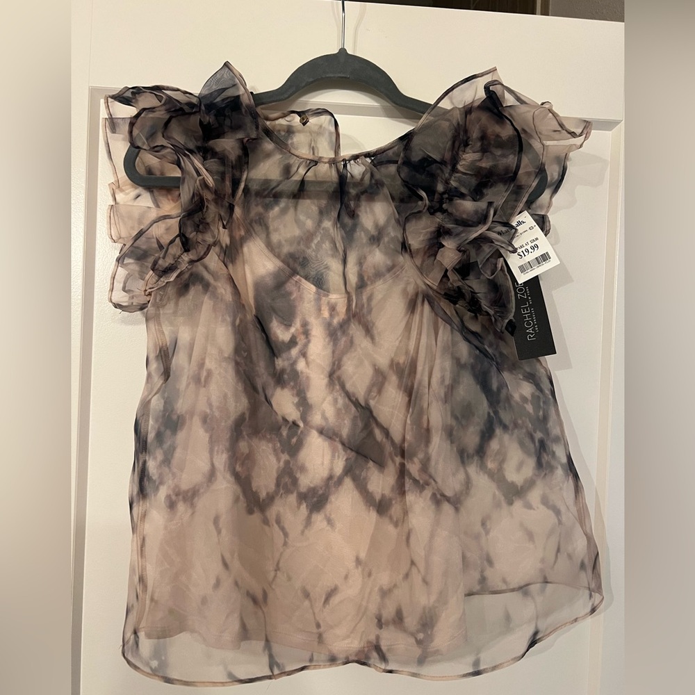 Blouse multi colored sheer